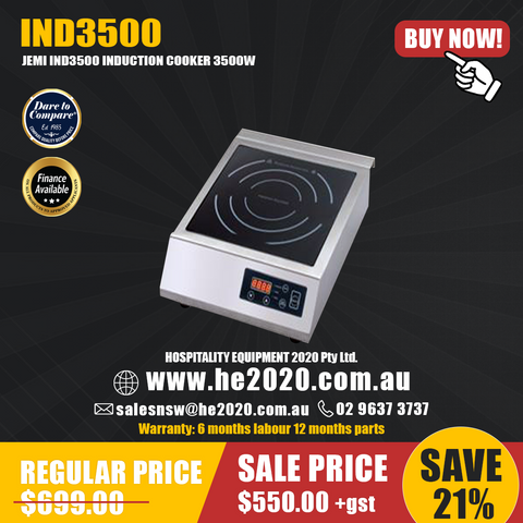 IND3500 INDUCTION COOKER 3500 W 340 x 440 x 117 MM
